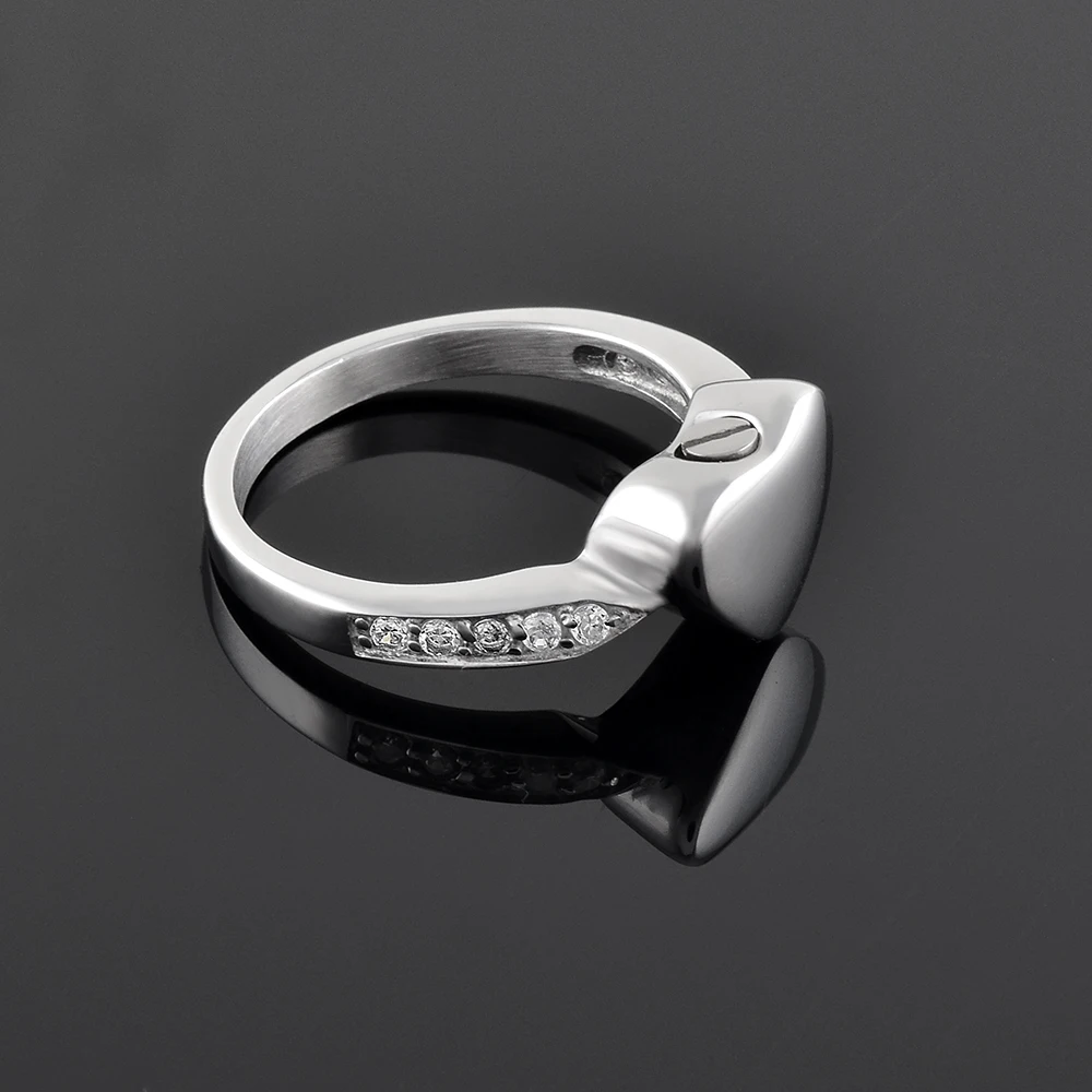 IJZ9015 CZ Stone Inaly Cremation Jewelry Ashes Urn Ring 316L Stainless Steel Memorial Urn Ring IJZ9015 CZ Stone Inaly Cremation Jewelry Ashes Urn Ring 316L Stainless Steel Memorial Urn Ring