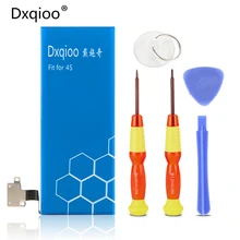 

Dxqioo Zero cyclic mobile phone batteries fit for iphone 4S battery +Battery removal tool kit