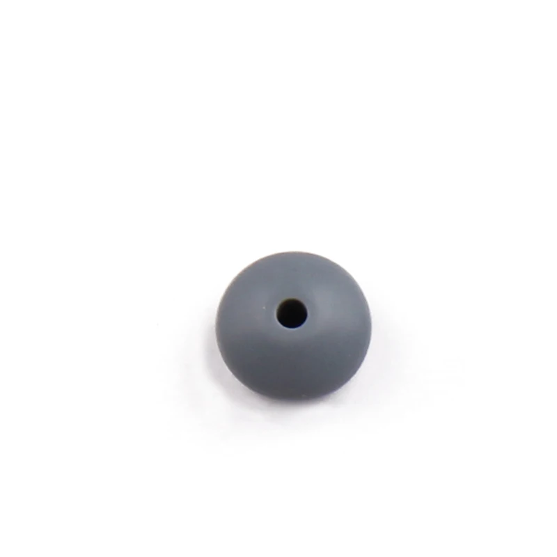 TYRY. HU 12 мм силиконовые ленты бусины для прорезиненное Силиконовое ожерелье для прорезывания зубов Прорезыватель 100 шт BPA бесплатно чечевица свободные бусины мягкие цвета жемчуг - Цвет: 15 Dimgrey