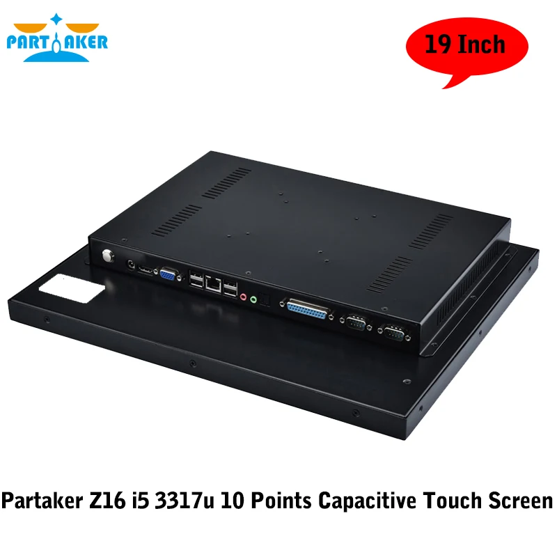 

Partaker Elite Z16 Touch Panel PC With 19 Inch LED Large Intel Core I5 3317u 4G RAM 64G SSD