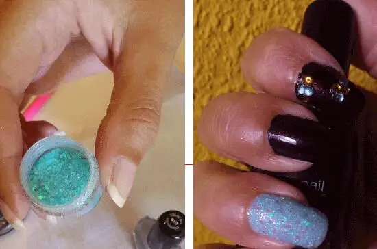 4 шт./компл.(4 вида цветов/комплект) X10ML mix nail art Блеск порошок, 0,2 мм 1 мм 2 мм блеск 3D нейл-арта украшения плоской задней стороной для украшения ногтей, 45