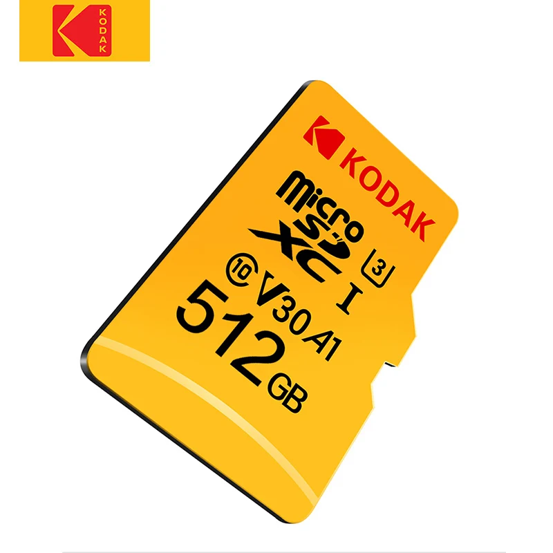 Карта памяти Kodak, 256 ГБ, 128 ГБ, 64 ГБ, U3, 32 ГБ, Micro sd карта, класс 10, UHS-1, флеш-карта, память Microsd, TF/sd карта s для планшета, 512 ГБ