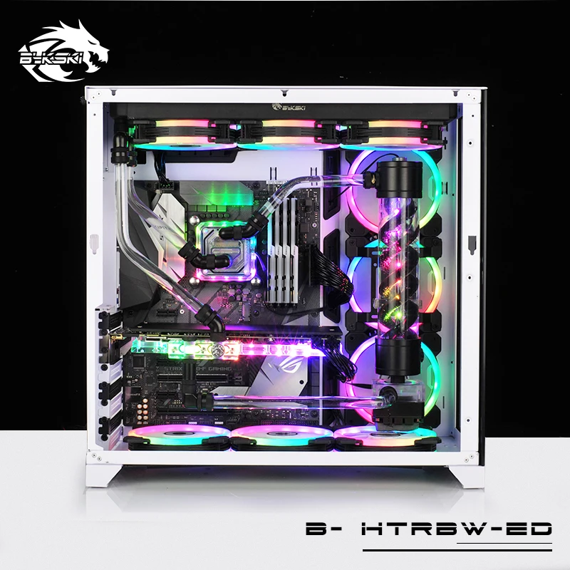 US $254.80 Bykski Hard Tube Water Cooling Kits 360mm Copper Radiator Use For Cpu And Gpu Block Ddc Pump 5v A Rgb Light