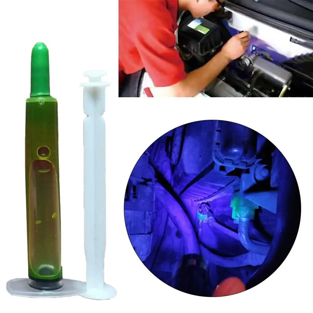 3PCS Fluorescent Leak Detection Leak Test for Car AC A/C HFC-134a Auto Air Conditioning Pipeline Tracer Fluorescent Oil Repair