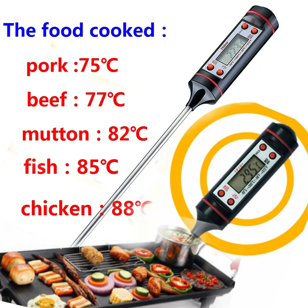 Best instant read Digital Cooking Food Probe Thermometer for Kitchen