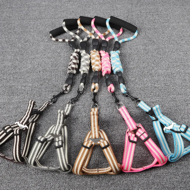 

Dog Harness Durable Dog Leash Heavy Duty & Adjustable Dog Collar Harness Anti-Twist Puppy Pet Leash for Small Medium Large Dogs