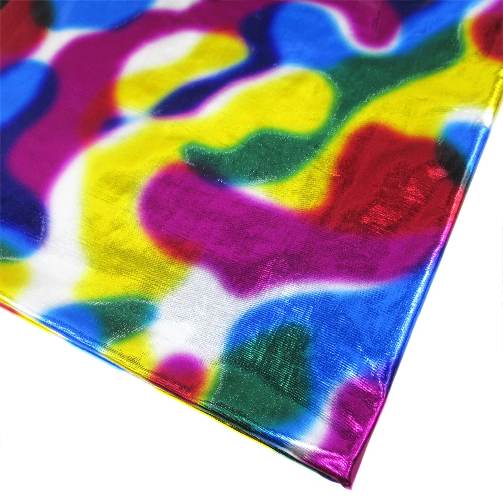 

david angie Rainbow Gradient Color 4 Ways Stretch Knit Fabric For Tissue Kids Bedroom Cushion Pillow Sewing Fabric,c2098