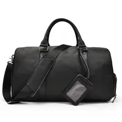 Новый Для мужчин из натуральной кожи спортивная сумка для Для женщин Фитнес обучение Путешествия Duffle сумки на плечо Сумочка Открытый sac de