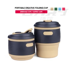 Nueva Moda Creativa de Silicona Plegable Retractable Taza Plegable Telescópica Portátil de Viaje camping deportes Al Aire Libre Taza de Agua taza