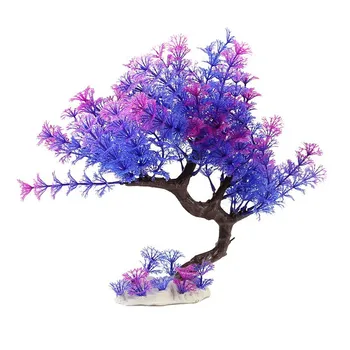

1pcs Purple Tree Ornament Aquarium Ornament background Fish Tank Aquarium Decoration Stone Island Accessories