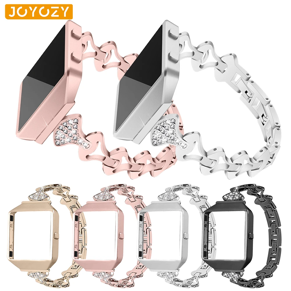 

Joyozy stainless steel Band with New Metal Frame for Fitbit Blaze Stainless Steel Bracelet Magnet Lock Band for Fitbit band