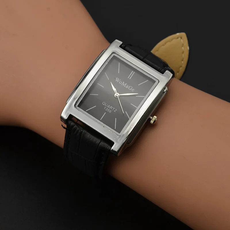 WoMaGe Женские часы лучший бренд роскошные женские часы кожаный ремешок женские прямоугольные часы Reloj Mujer