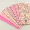 Booksew Cotton Fabric Mix 7 Pieces/lot Plain Fat Quarters Bundle for Dolls Patchwork Pink Color Scrapbooking Sewing Toys ► Photo 3/6