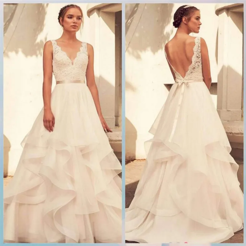 LORIE-Wedding-Dresses-2019-New-V-neck-Elegant-Lace-Wedding-Dress-White-Ivory-Bride-dress-Plus
