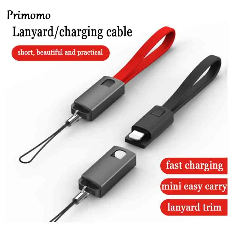 

Keychain data cable mobile phone Shorter charging cable for TYPE-C Micro fast charging woven portable cable for huawei xiaomi