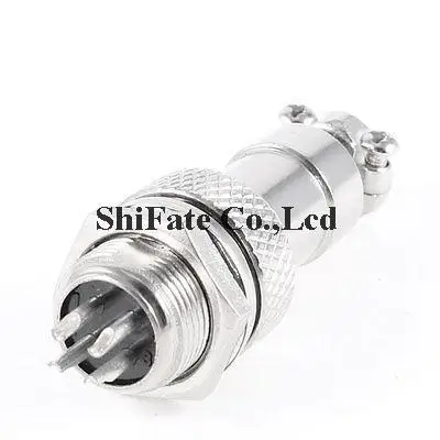

GX12-4 4Pin Male 12mm Screw Mounting Cable Connector Aviation Plug