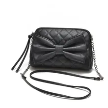 Zipper Bow PU Leather Women Messenger Bag Big Shoulder Bag Large Capacity Totes Famous Brand Bolsa