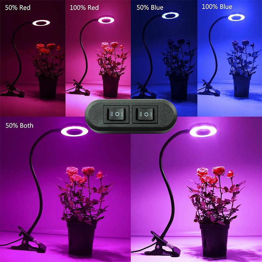 10 Вт Светодиодный светильник для выращивания растений, полный спектр, светодиодный фитолампа для комнатных растений, гидропонная система, теплица, лампа для выращивания палаток
