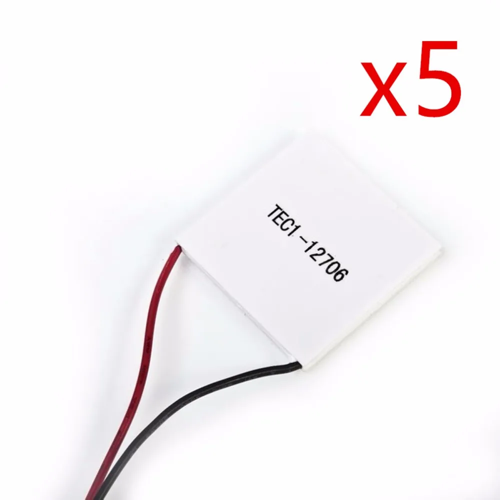 

5Pcs 40*40mm Thermoelectric Power Generator High Temperature Generation Element Peltier Module TEG High Temperature 150 degree