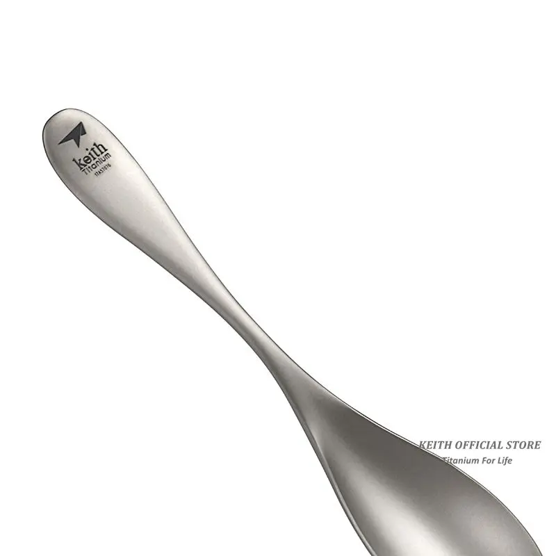 Keith nuevo espesar sólido cuchara de titanio camping al aire libre senderismo tablewares cena postre café cuchara sólo 34g Ti5201