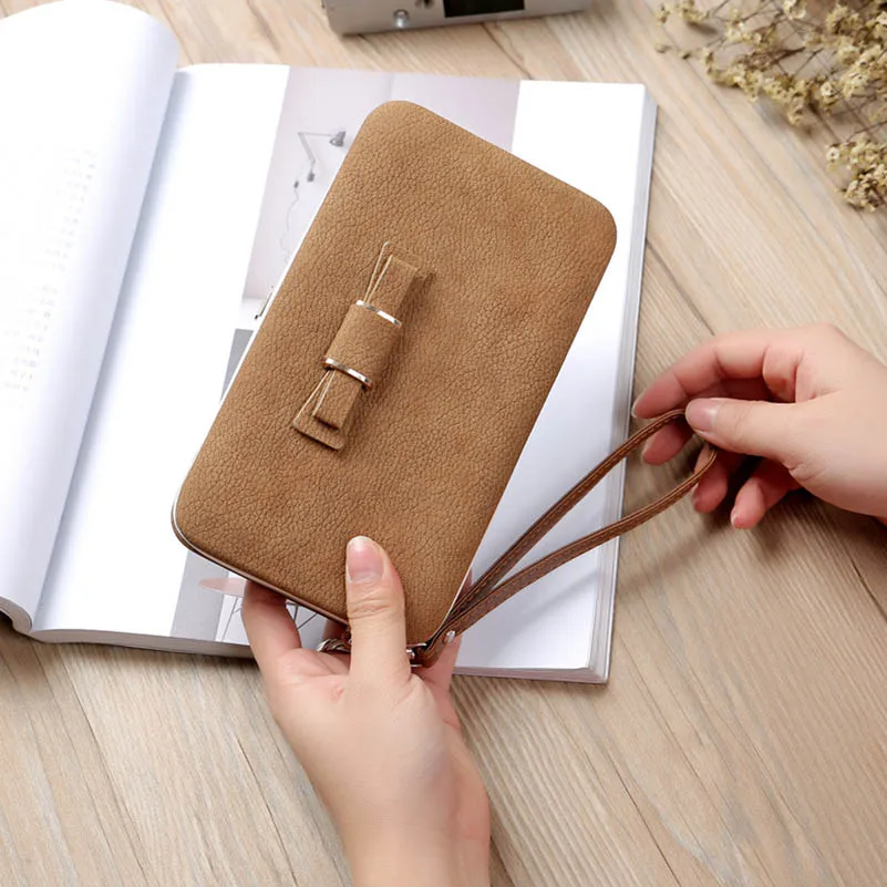 Luxury Women Wallet Phone Bag Leather Case For iphone X 8 7 6 6s Plus For Samsung Galaxy S9 8 Plus Note 8 3 4 Huawei Mate 10 Pro (3)