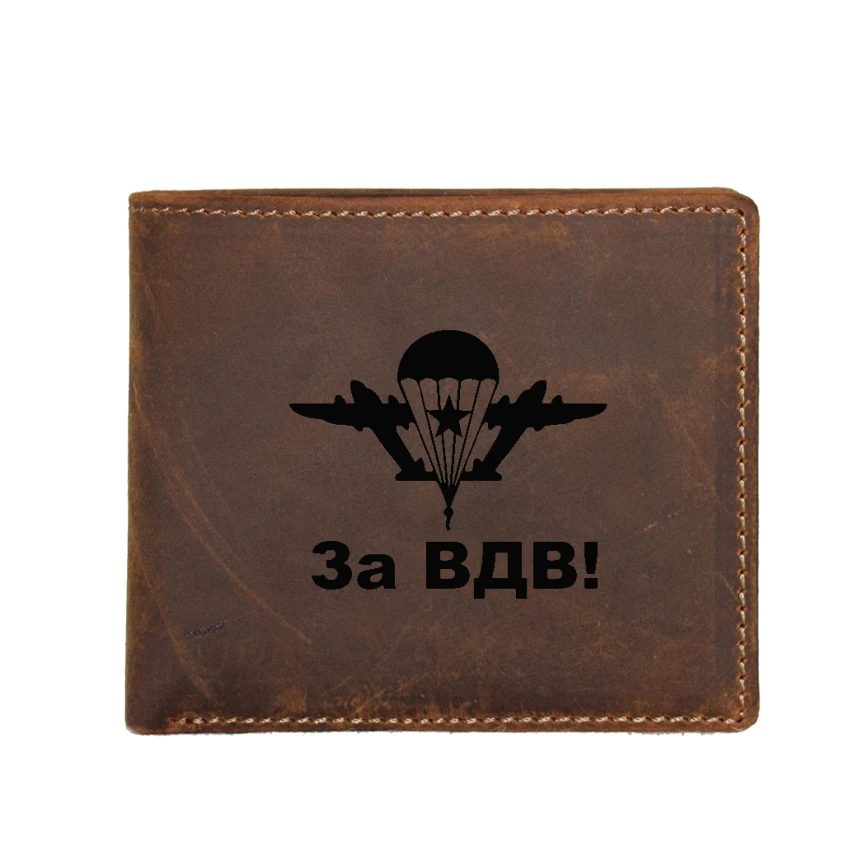 Russian Airborne Army Men's Wallet RFID Protection Functional Coin Pocket Short Wallets Personality Custom Name Small Purses | Багаж и