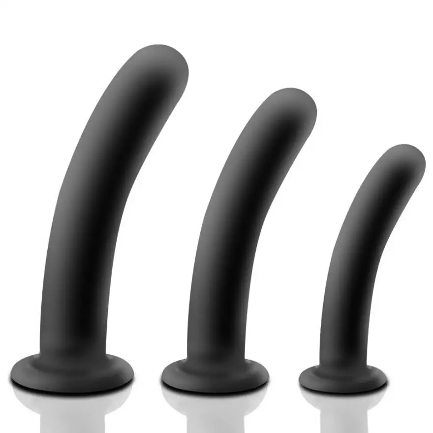 Smooth Anal Plug SuctionCup Silicone Vagina font b Dildo b font Adult Sex Toys for Woman