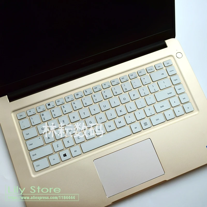 Силиконовые 15,6 Для huawei Matebook D 15,6 Pl-W09 Pl-W19 Pl-W29 15 дюймов чехол для клавиатуры ноутбука Защитная крышка - Цвет: white