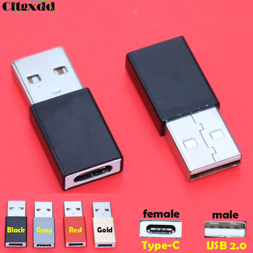 Cltgxdd USB 2 0 A папа к Type C Женский OTG конвертер зарядка и синхронизация данных адаптер