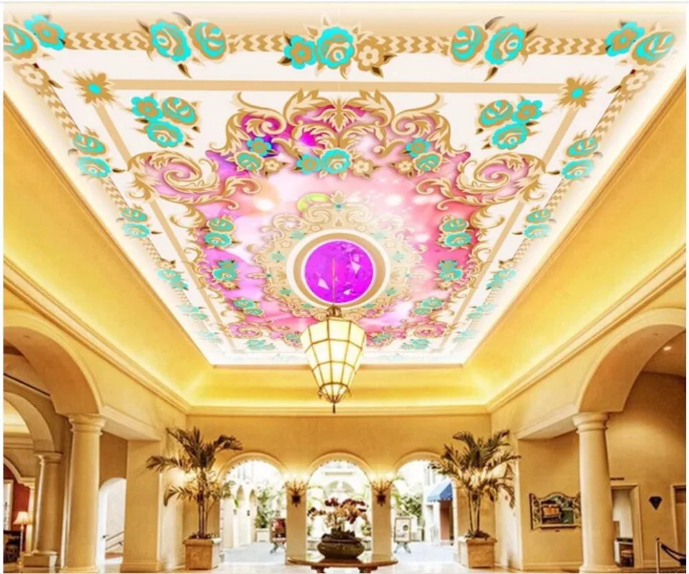 3d Wallpaper Custom Photo Hotel Upscale Decorative Ceiling Murals