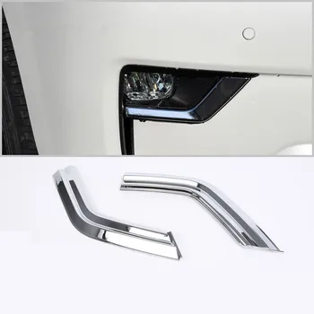 

2pcs Chrome Front Fog Lamp Decoration Strip for Toyota Prado 2017 2018 Lamp Decoration Accessories