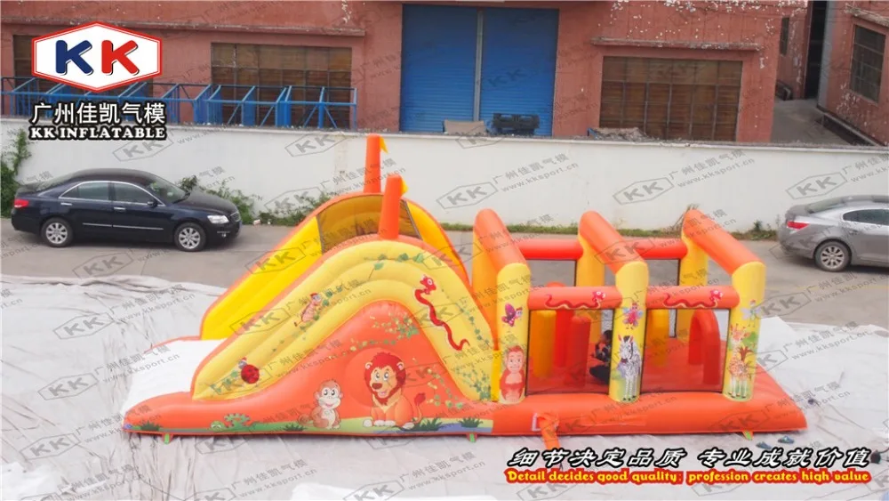 New design style inflatable bouncer/ obstacle inflatable slide for sales