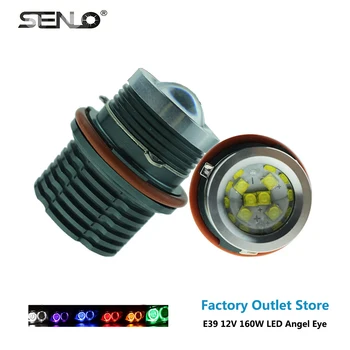 

Latest Supper Bright LED Ring Light Bulbs Angel Eye Hot Selling 2 PCS 160W 6000K 12V White Aluminum Alloy For BMW E53 E60 E3918