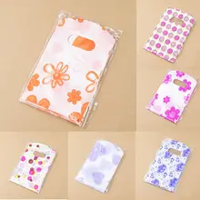 100 шт./лот 14X9 см, новинка, принт с изображением сердца Пластик Подарочная упаковка Сумки сумка для покупок Органайзеры