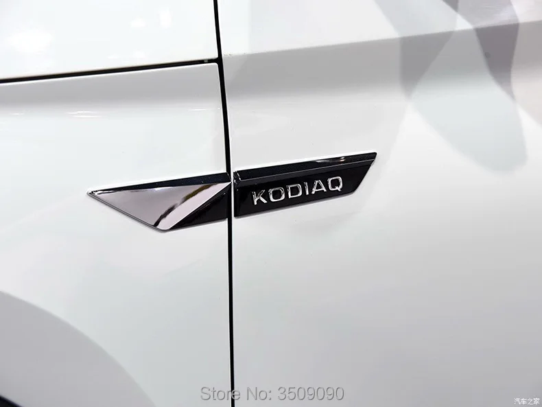 Для Skoda Kodiaq автомобильный боковое крыло, эмблема на дверь, значок, наклейка, отделка автомобиля, Стайлинг автомобиля, наклейка