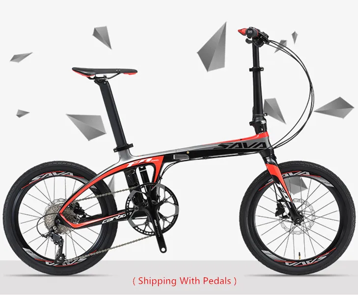 Excellent New Brand Carbon Fiber light folding bicycle outdoor sports 20 inch Alumunium wheel 9/20/22 speed bicicleta dual Oil disc bike 1