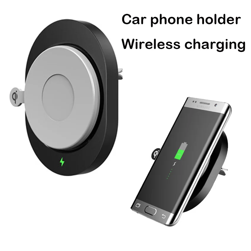 Vacuum Car phone holder QI Wireless charger for iphone x xs max 8 samsung s9 s8 s7 note9 fast charging support telephone voiture | Мобильные