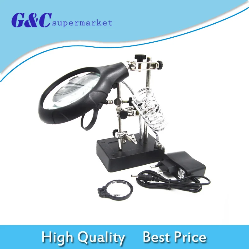 

AC/DC Interchangeable Lamp-Style Magnifier Magnifying Loupe MG16129-C Stand