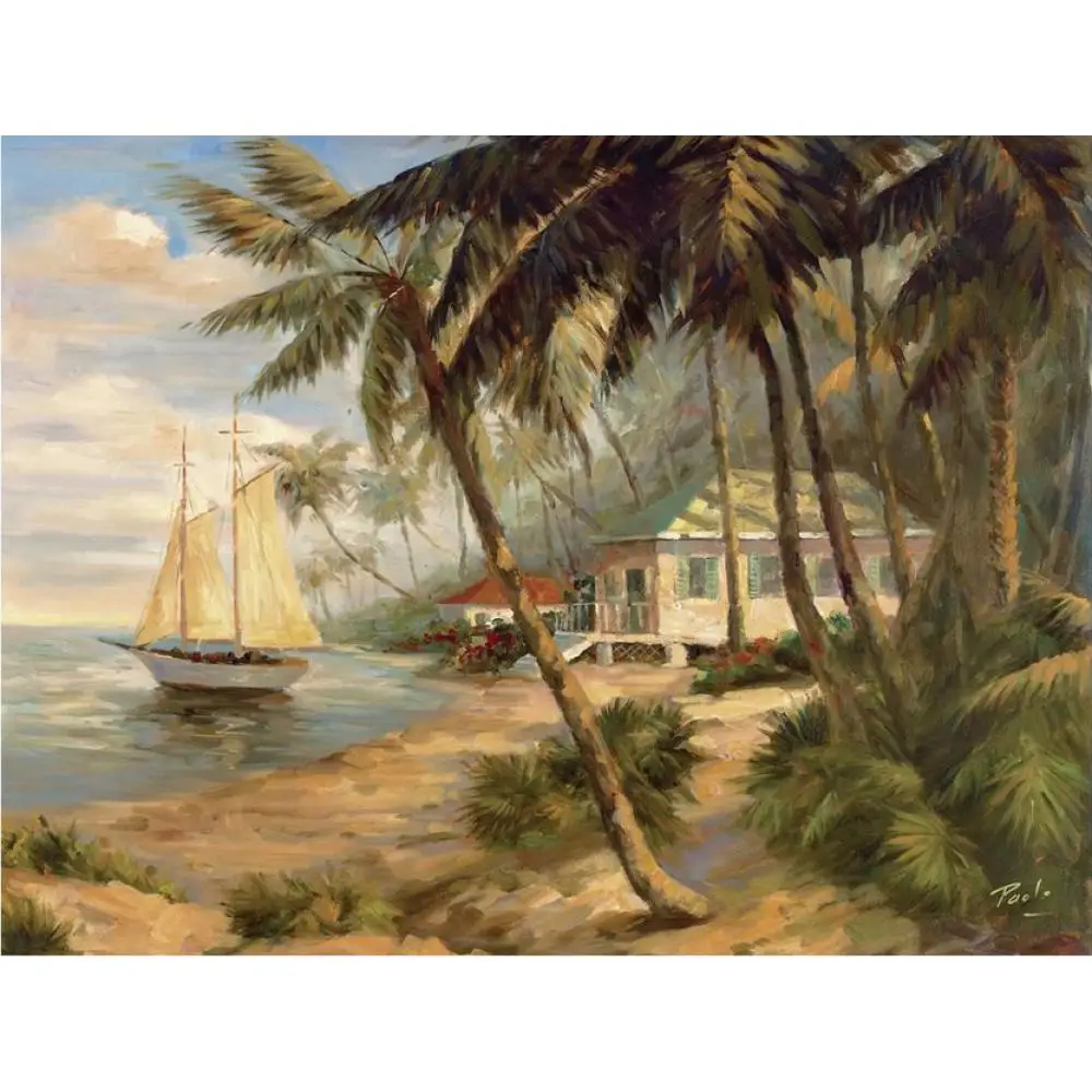 Hand Painted contemporary art coastal landscapes Oil painting on canvas