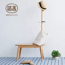 Clothes Rack Creative Simple Hall Tree with Stool Hat Rack Stand Bedroom Furniture for Child Home