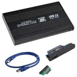 Новый Портативный 2.5 дюйма USB 3.0 SATA HDD Box HDD жесткий диск внешний Корпуса для жёстких дисков чехол с USB кабель