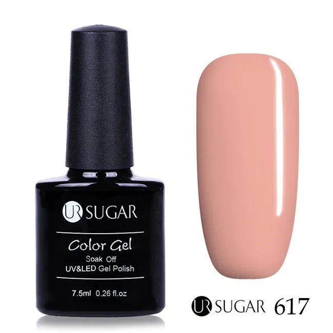Ur Sugar светодиодный гель для нейл-арта DIY дизайн 112 цветов 7,5 мл впитывающий органический без запаха УФ-гель для ногтей - Цвет: 617