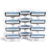 QShave Blue Series Blade Men Manual Shaving Razor Refill X5 Blade Plus 1 Trimmer Blade, 12 Cartridges (Only Blades No Handle) ► Photo 1/6