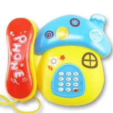 Детские развивающие игрушки Игрушки для раннего детства младенческий мультфильм гриб музыкальный телефон