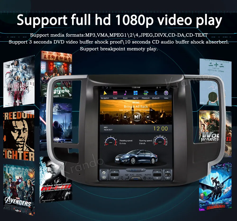 Cheap Krando Android 8.1 10.4"Tesla style Vertical screen car dvd radio multimedia system player For Nissan Teana 2008-2012 navigation 8