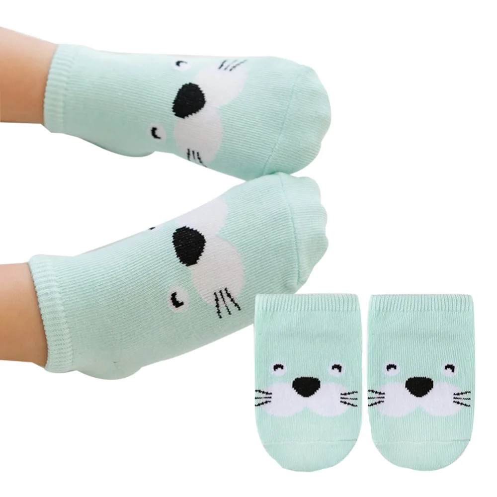 Детские носки для новорожденных, хлопковые нескользящие носки с милым рисунком для маленьких мальчиков и девочек брендовые носки с принтом животных, meias skarpetki dla dzieci