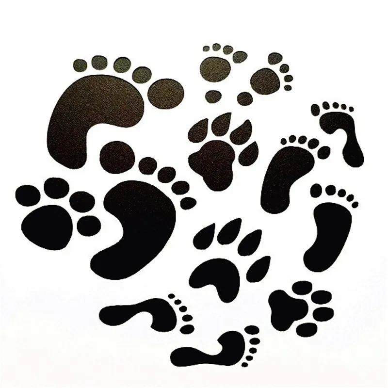 

13*13cm DIY Craft Footprint Pattern Stencil Template For Wall Painting Scrapbooking Stamping Photo Album Decor