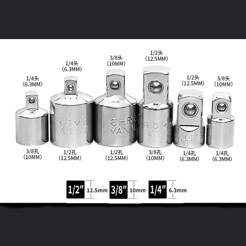 uxcell Impact Socket Adapter and Reducer 3//8-Inch F To 1//4-Inch M Cr-Mo Steel