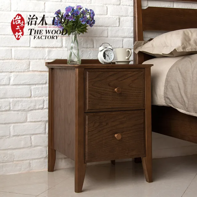Pure Solid Wood Bedside Cabinet Minimalist American Black Walnut Pure Solid Wood Bedside Cabinet Minimalist American Black Walnut Green Lockers With Drawers Red Oak Bedroom Furniture