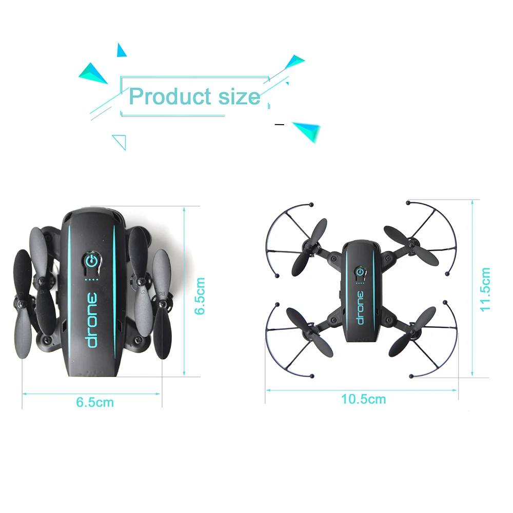 IN1601 2 4G 0.3MP 720P камера Дрон Wifi FPV складной мини удержание высоты RC Квадрокоптер